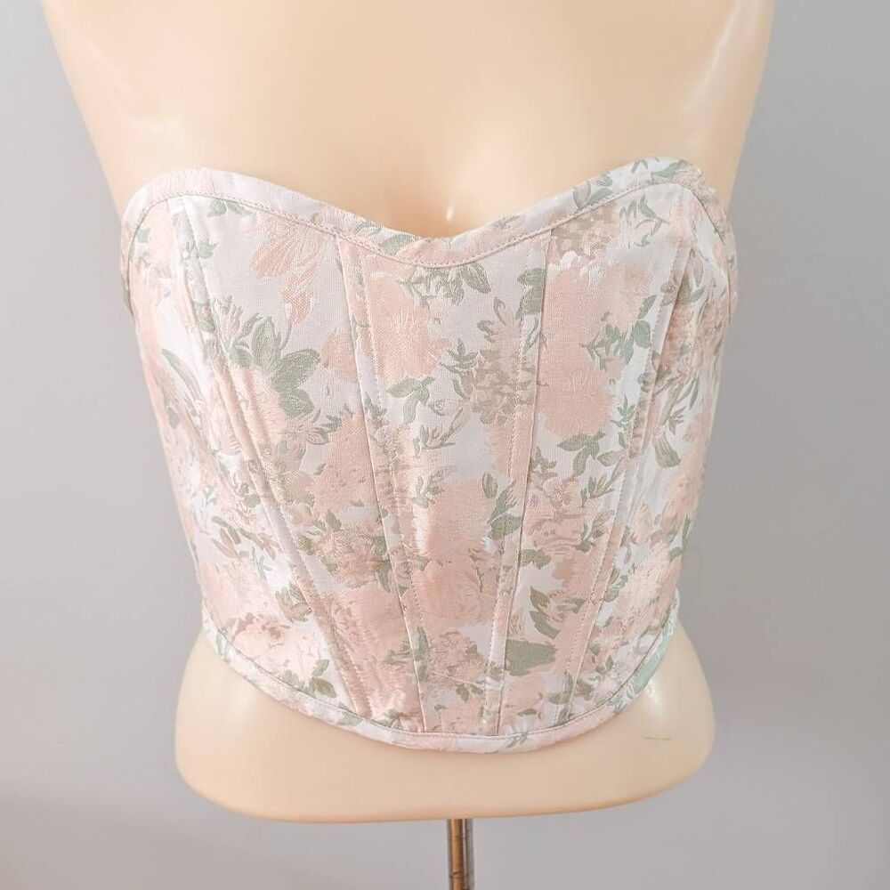Altar'd State Abbie Floral Corset Tube Top - Picture 4 of 6